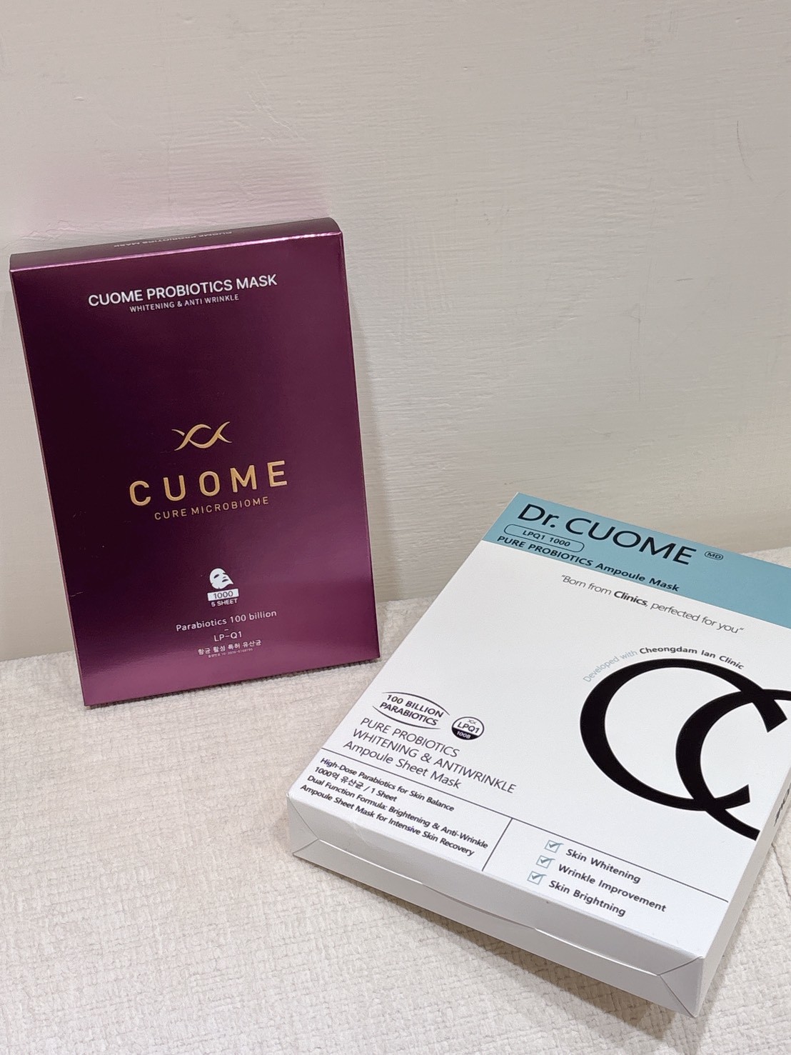 WQ64 Cuome益生菌美白坑皺面膜(一盒5片)