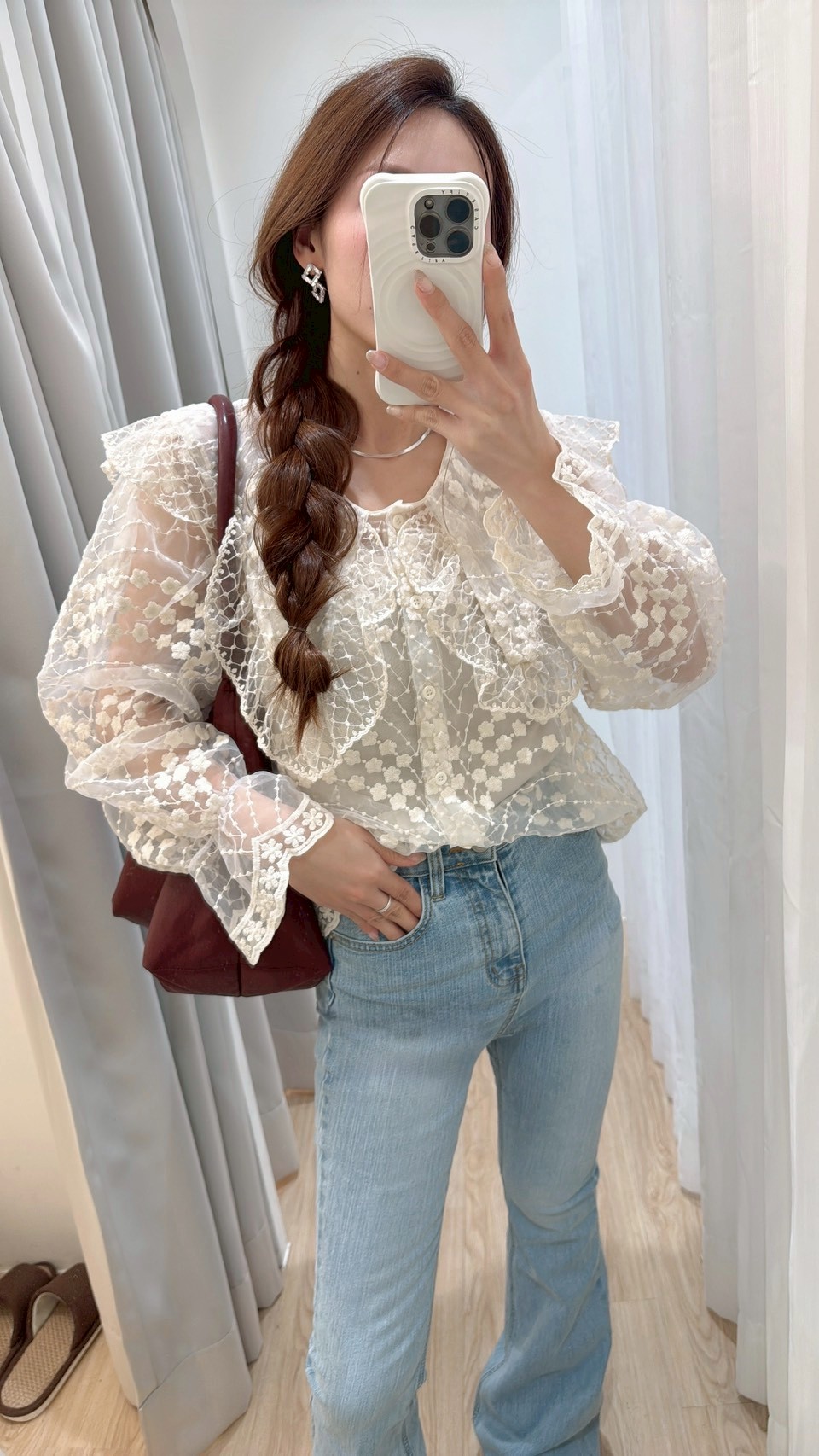 NY13菱格緹花大片衣