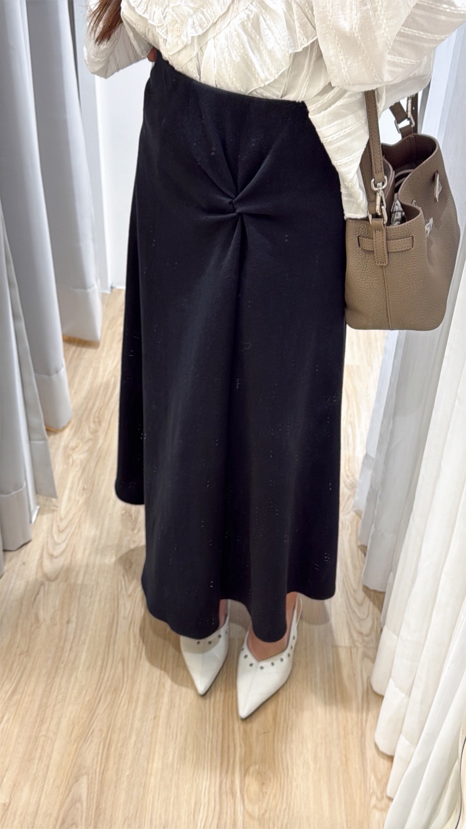 NE20扭結太空密織長裙  