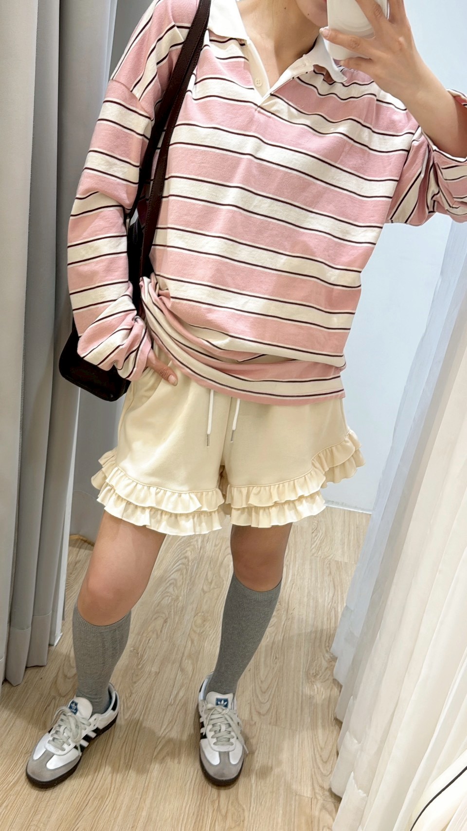 NE39春天棉質雙層短褲 