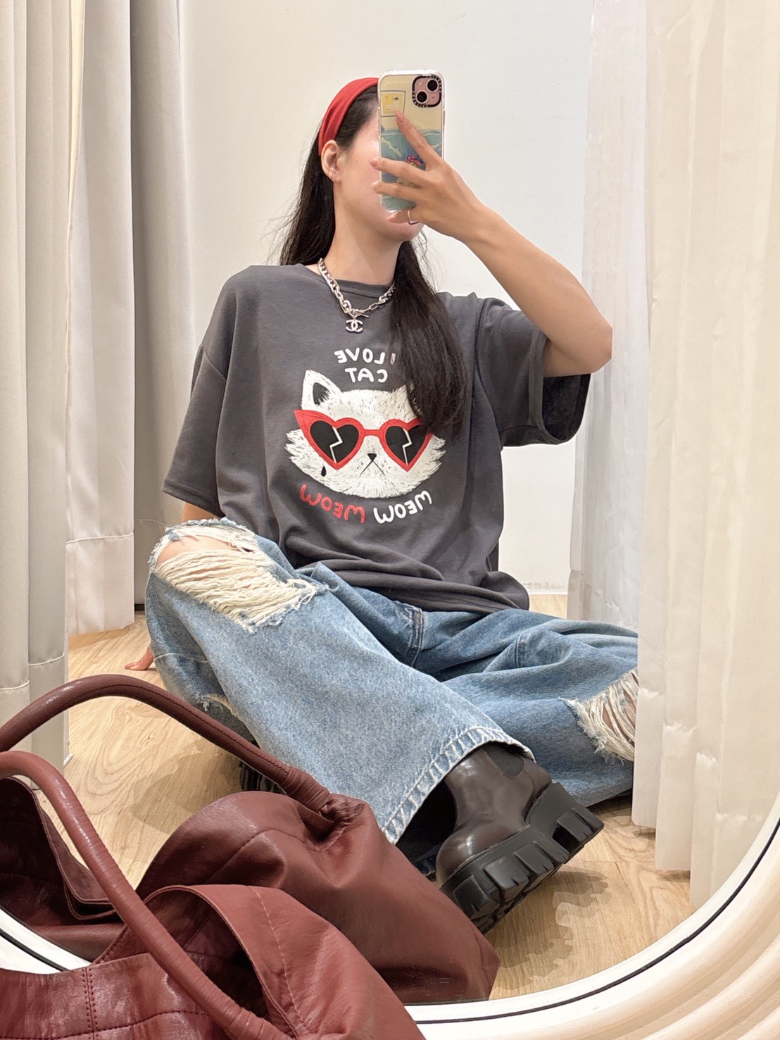 NE57愛心閃電貓咪上衣