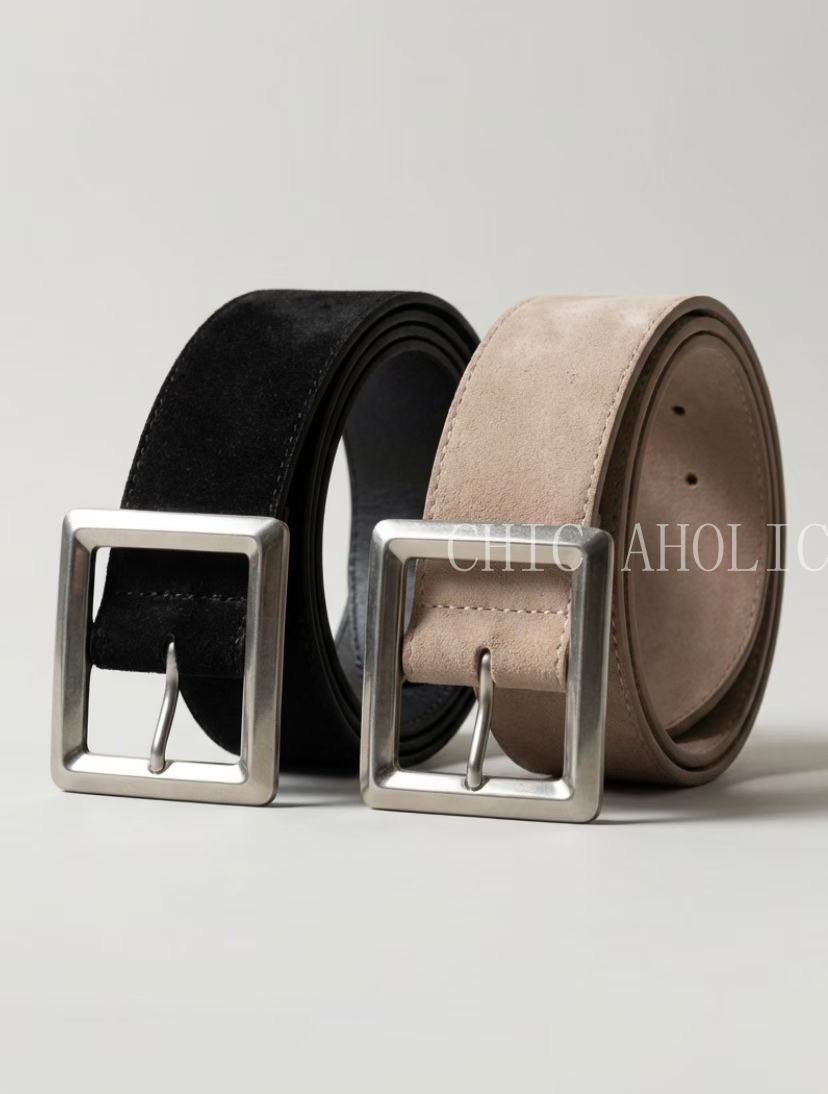 MAR06真皮大方塊麂皮皮帶(可到XL)