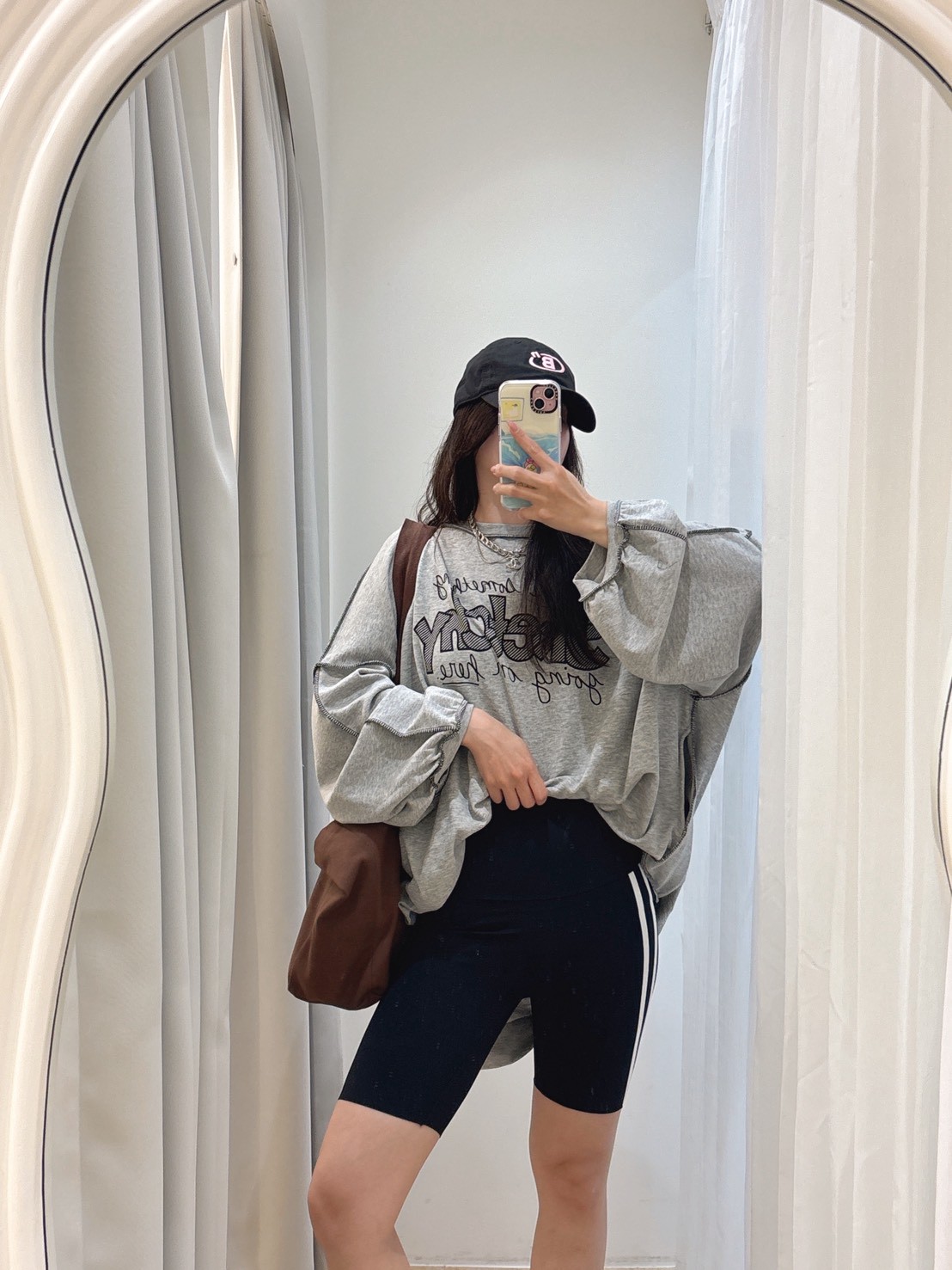 MAR14雙白條五分單車褲