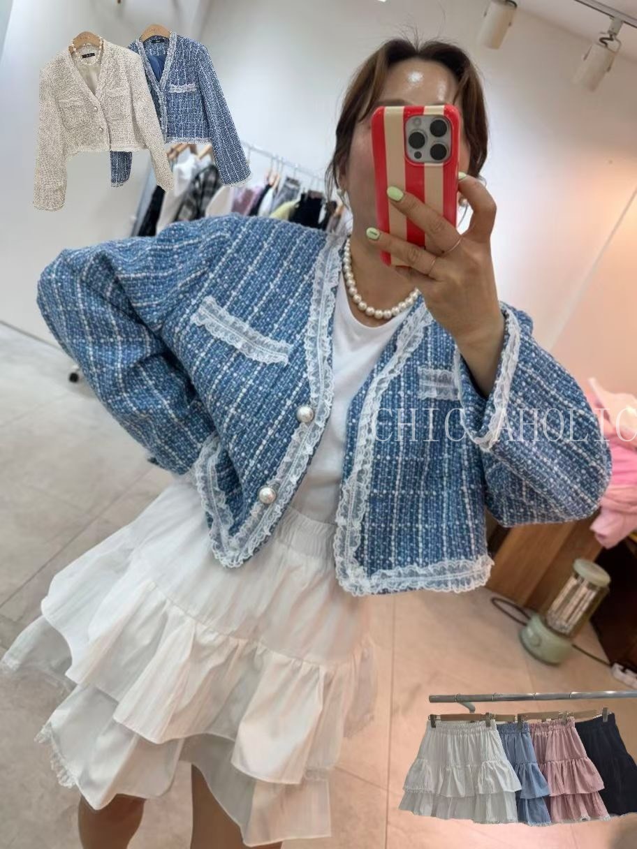 MAR31小香漂亮寶寶藍毛呢外套