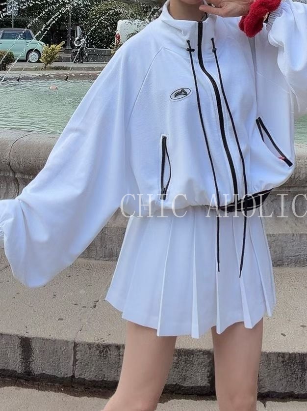 MAR18女團黑白條紋帥氣外套