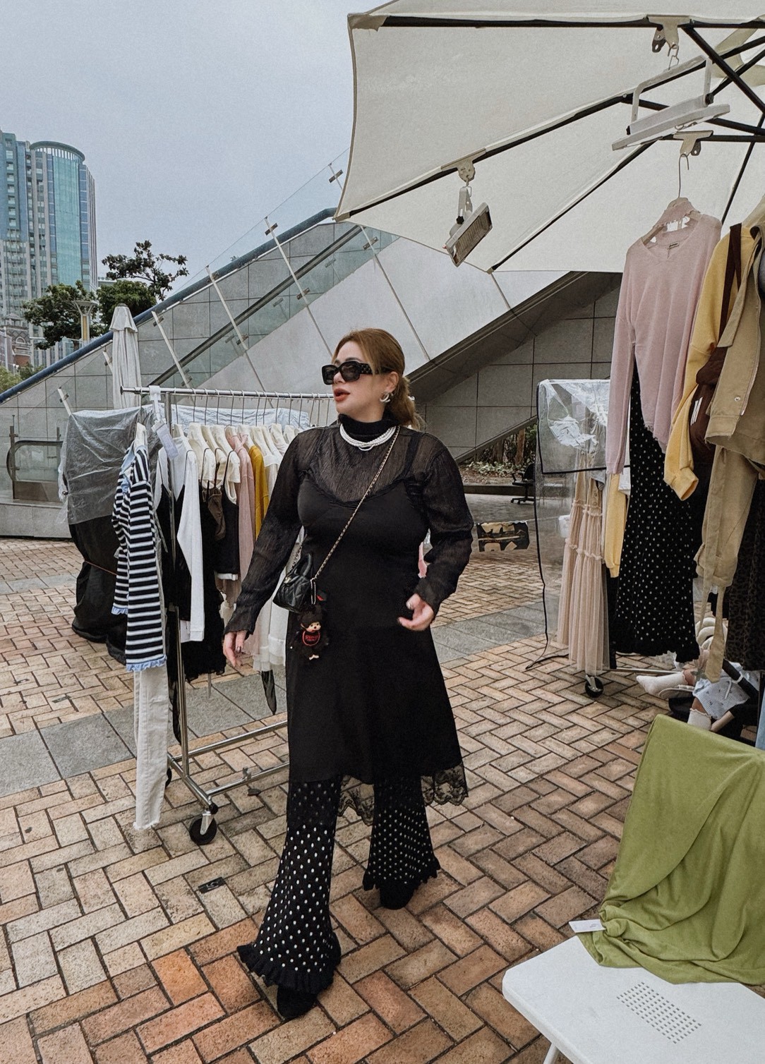 MAR37春天時髦女孩緞面洋