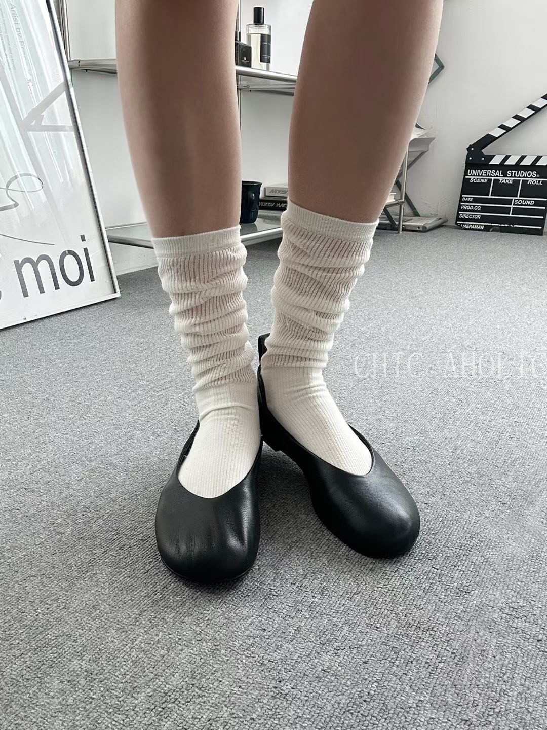 MAR55真皮軟Q平底娃娃鞋