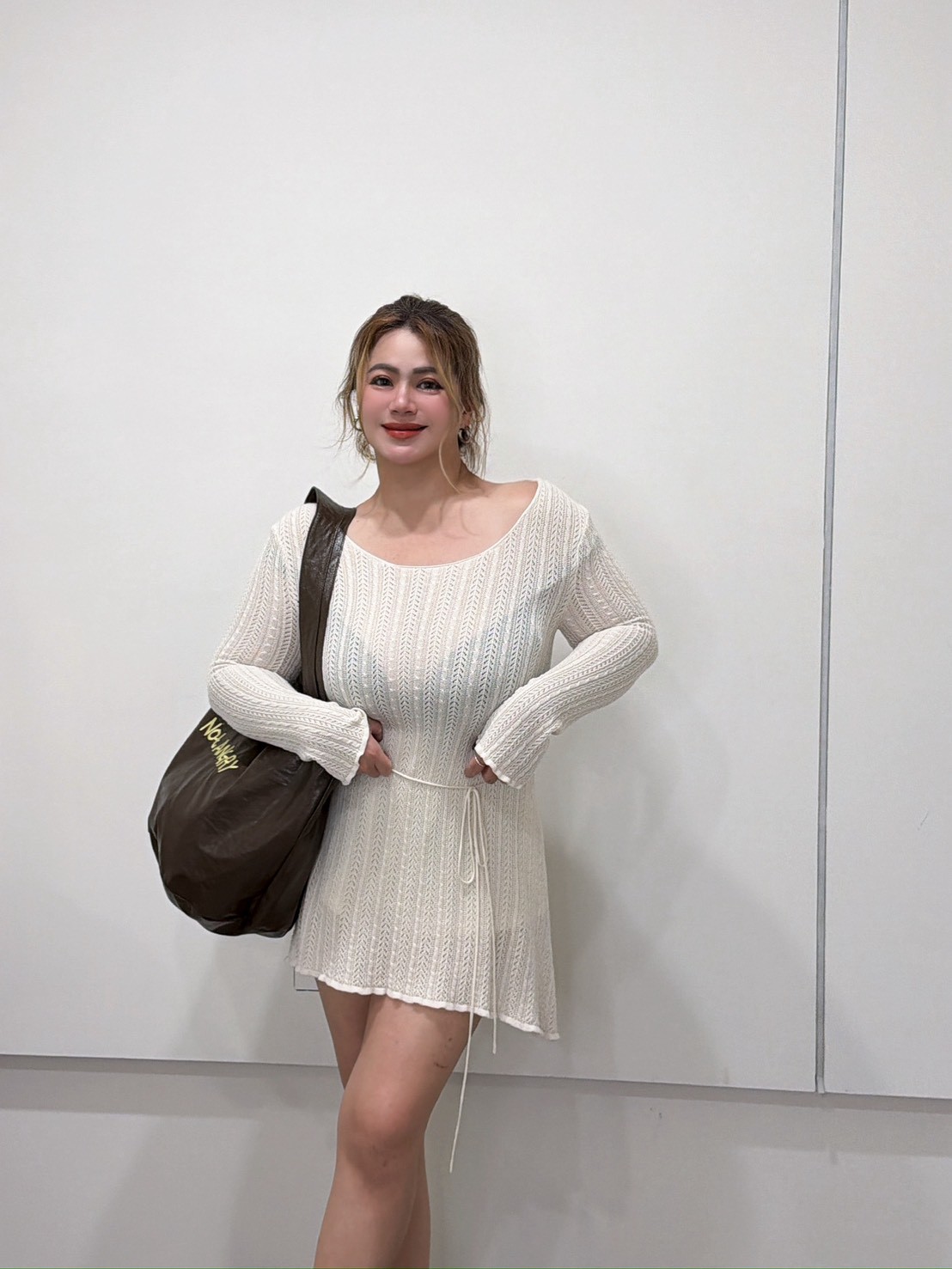 MEE01箭頭針織度假洋裝