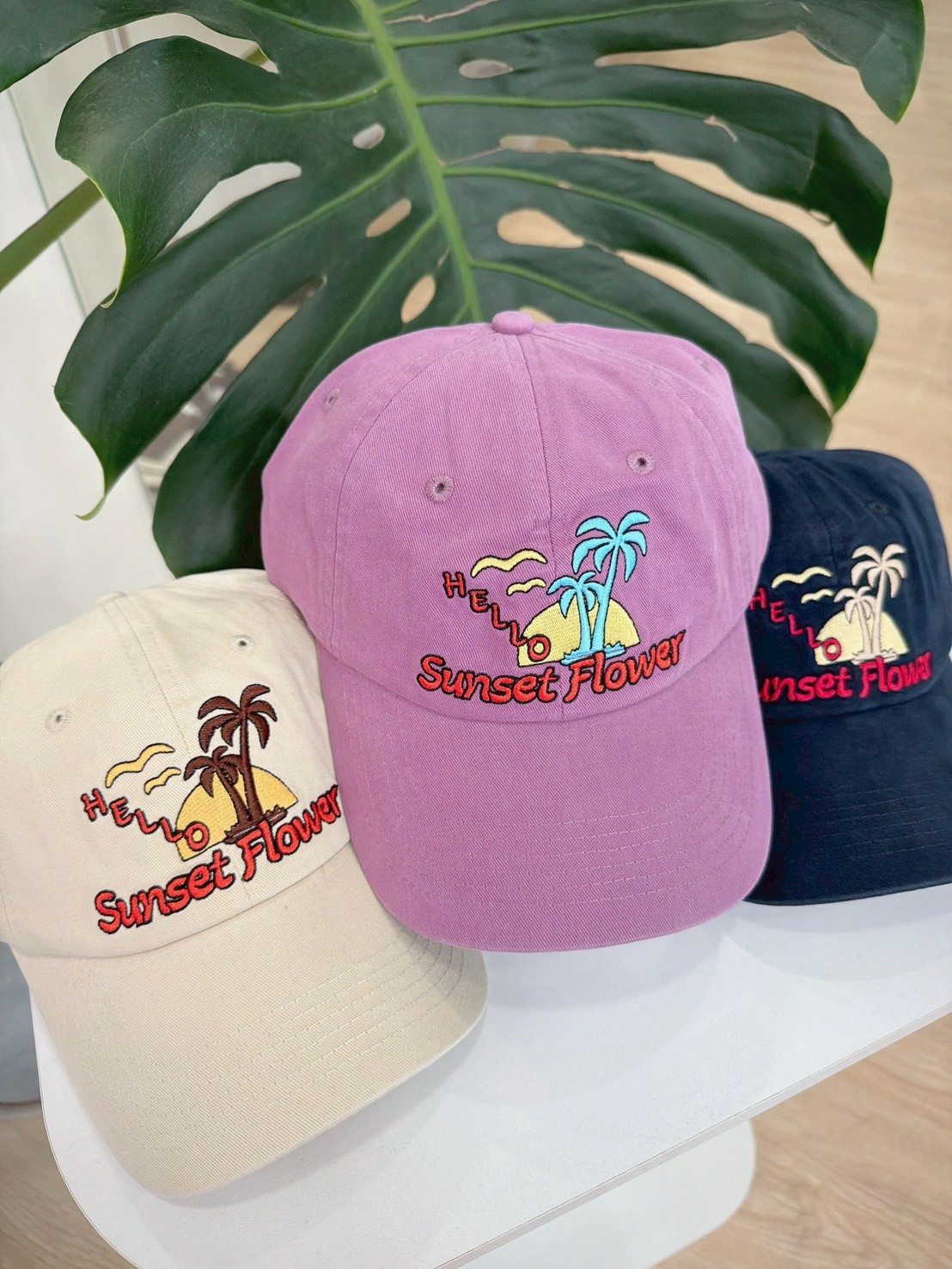 WR68椰子樹日落帽