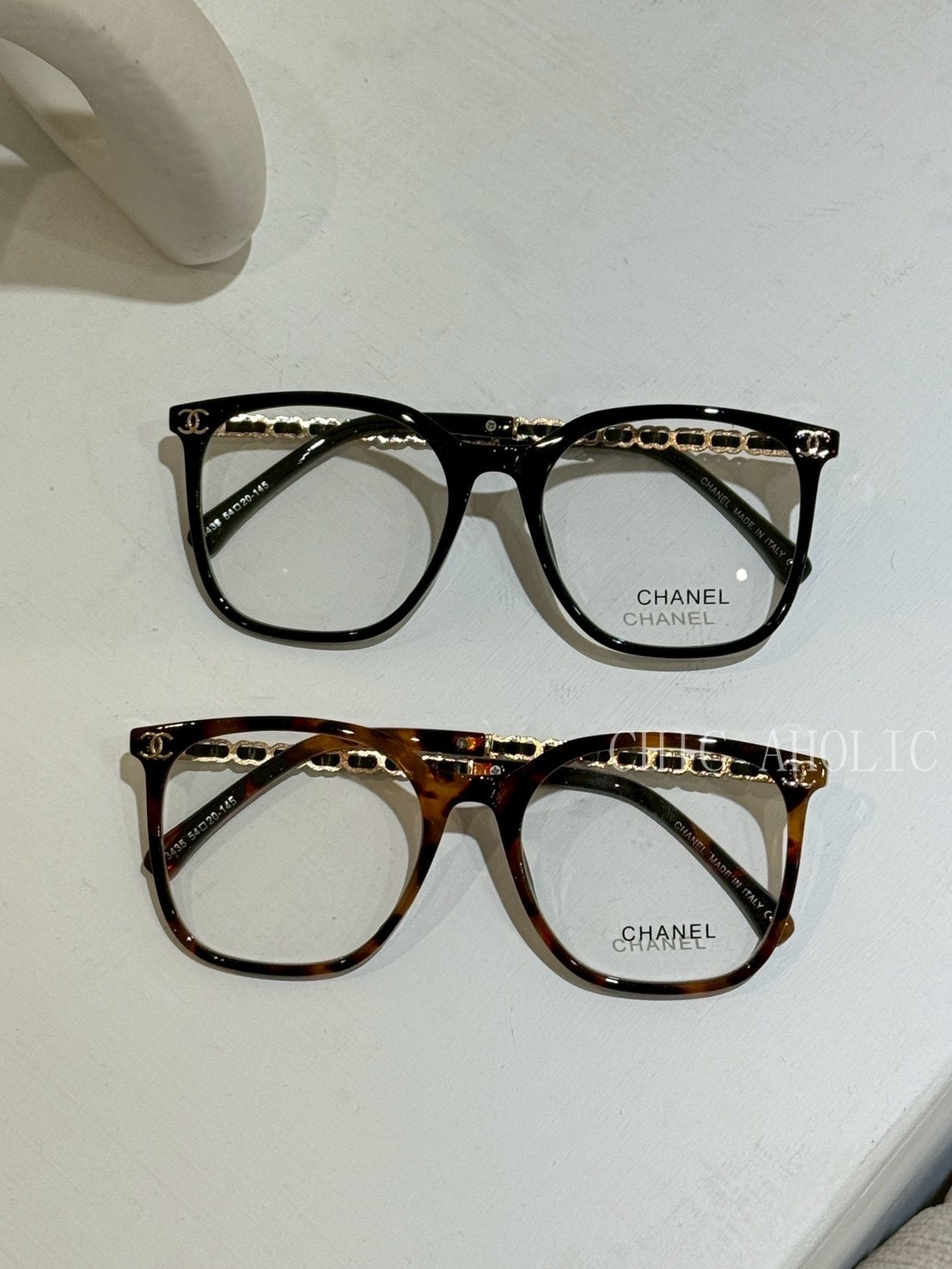 KQ14小香鍊鏡框正方平光眼鏡 