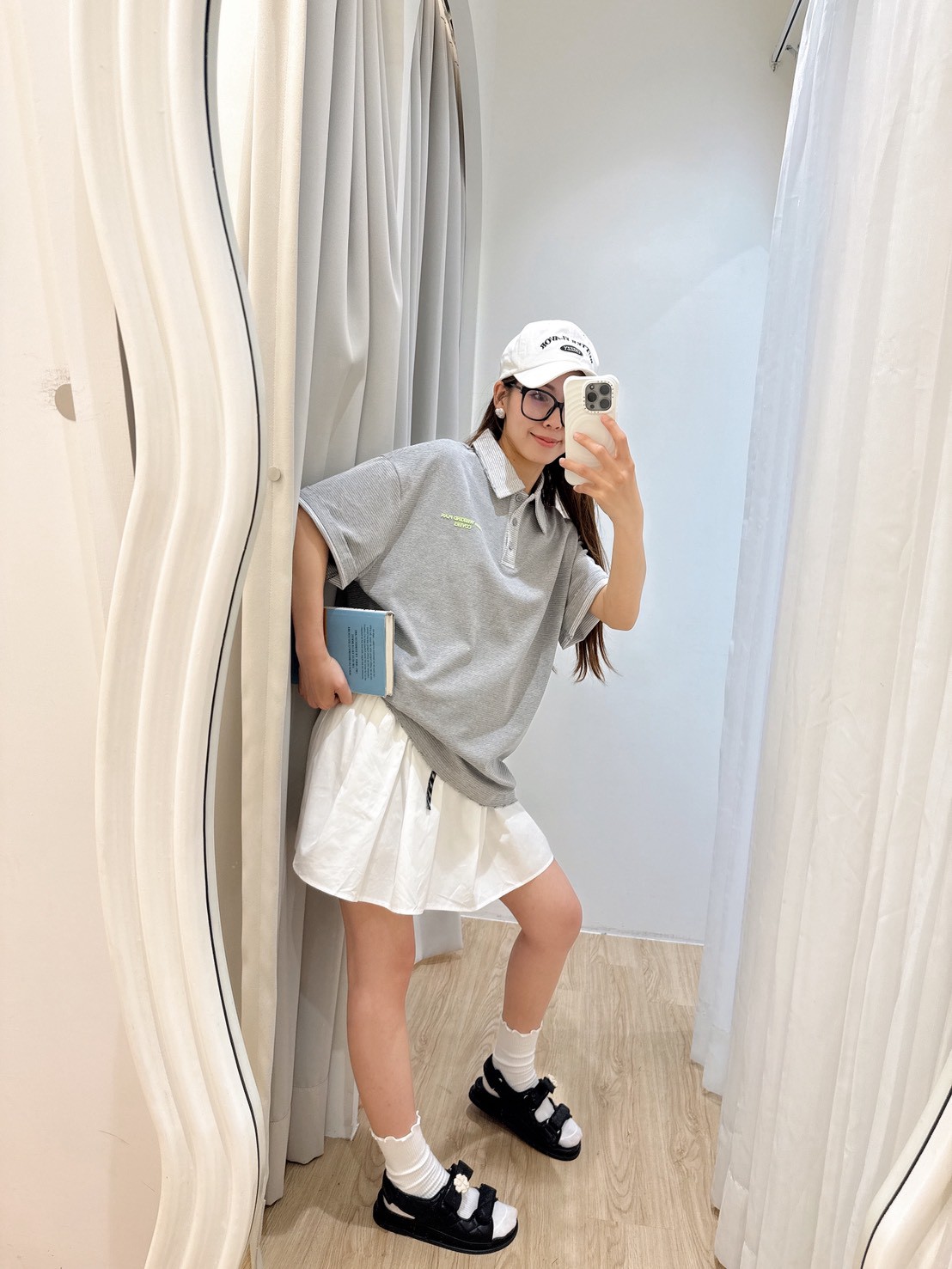 KQ45螢光黃字母高爾夫亨利衫