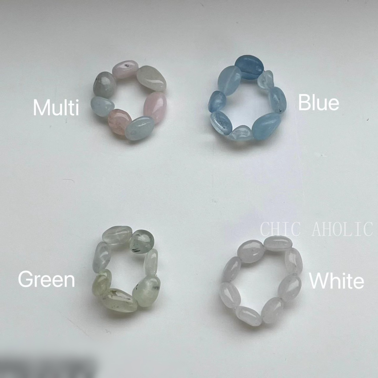 KQ60瑪瑙光澤石頭戒指