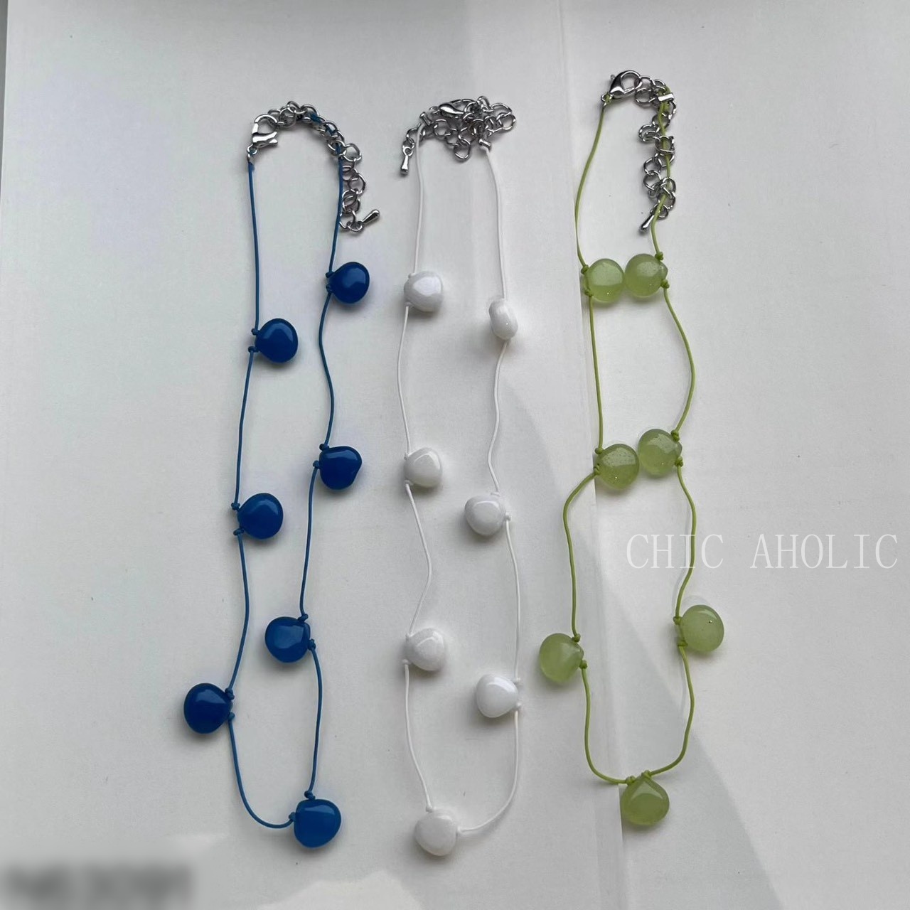 KQ63瑪瑙光澤圈項鍊