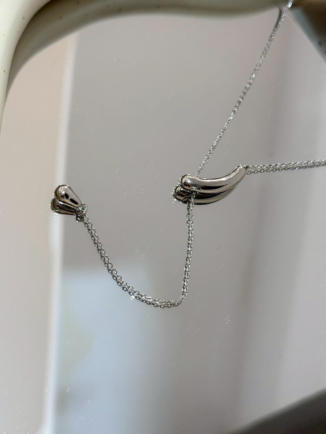 KQ66長條弧型可拉T字項鍊