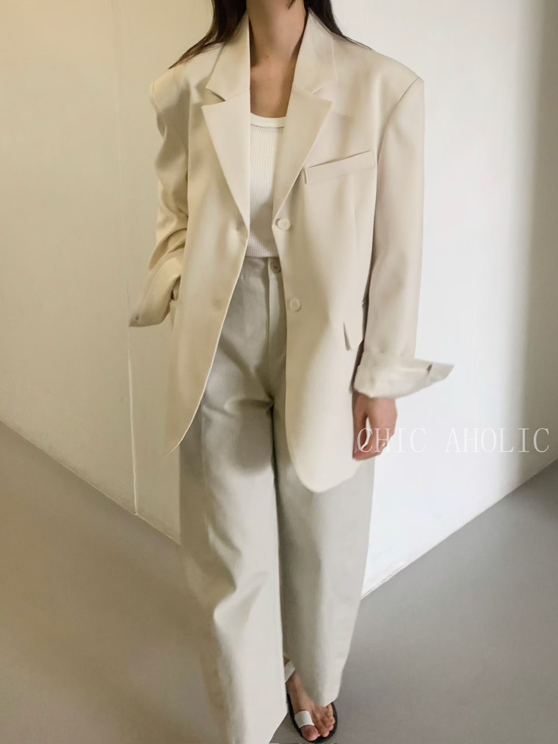 HE04兩顆釦高級經典西裝外套