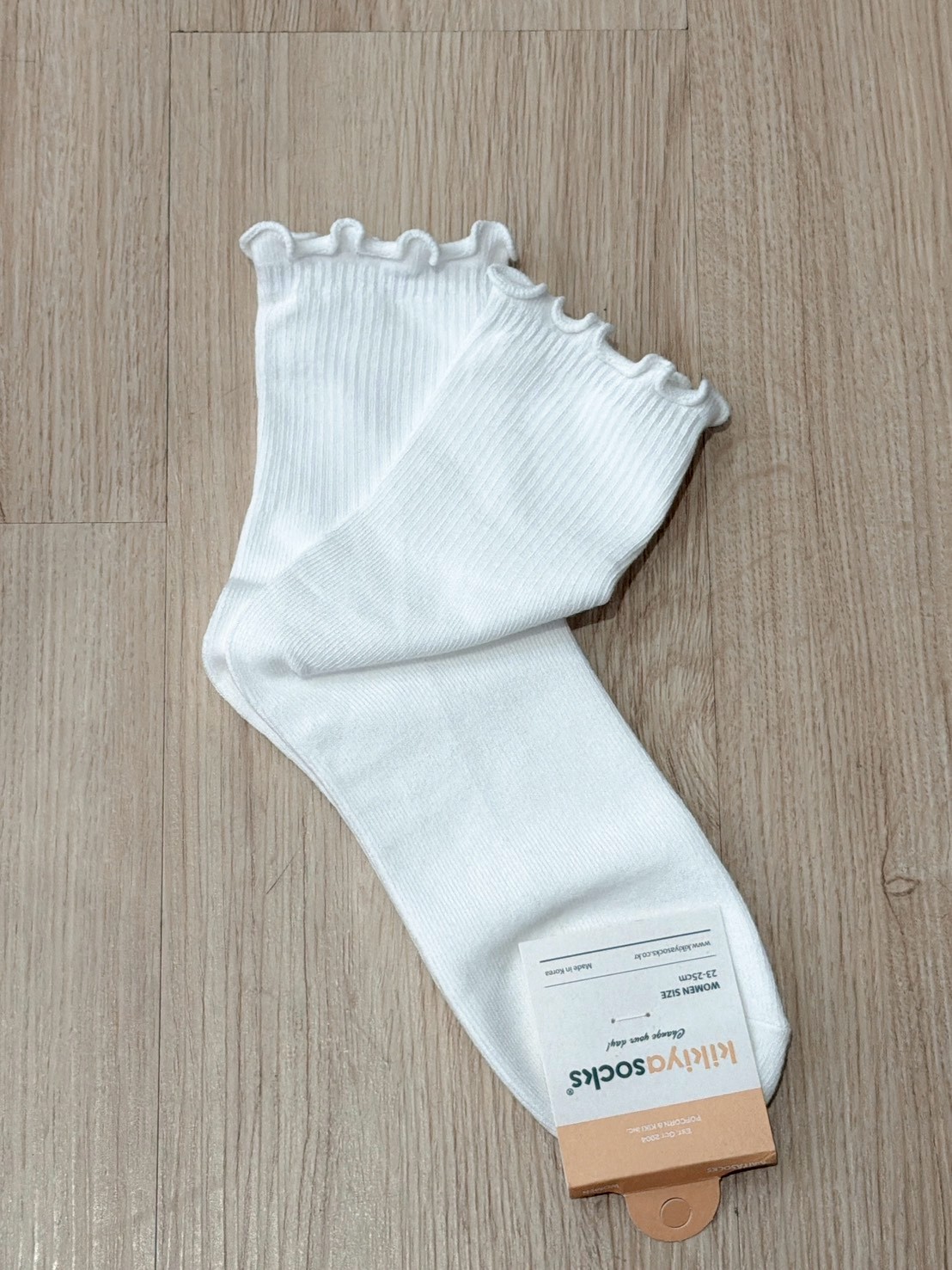 HE30木耳捲邊中筒襪