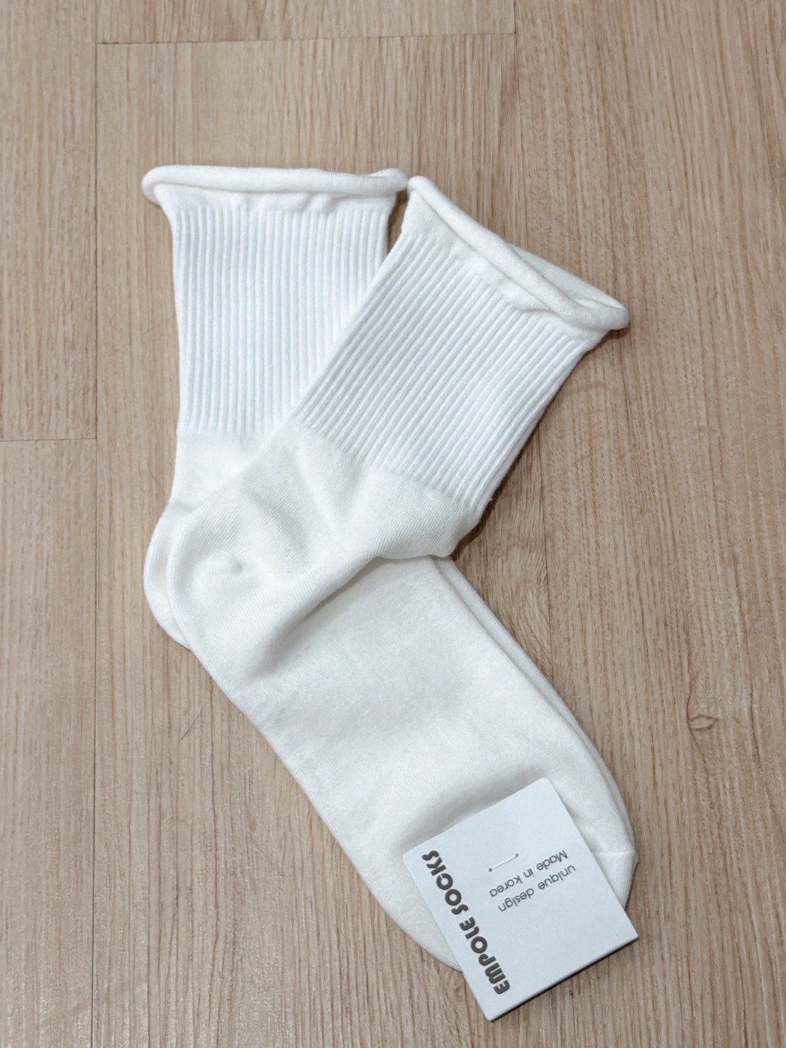 GR11素面捲捲中筒襪