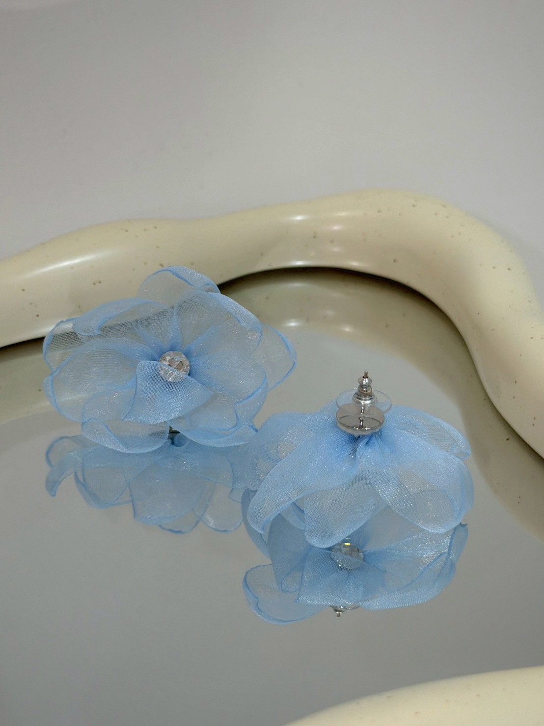 MY02小美人魚大花鑽耳環