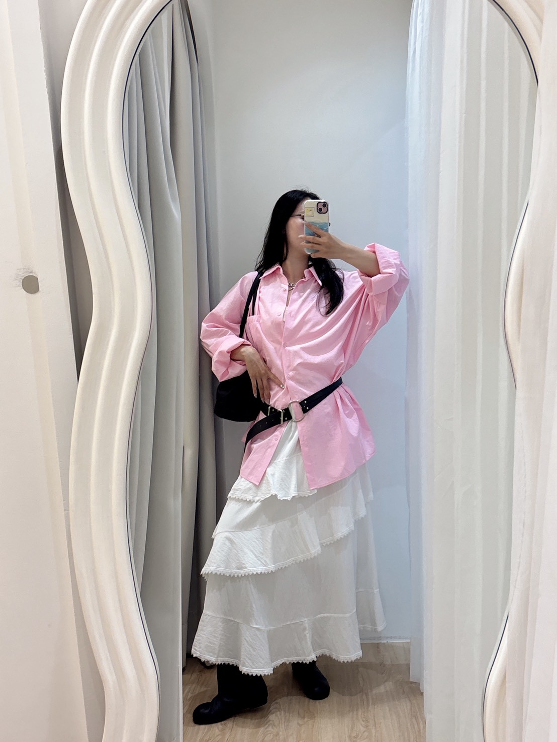 MY12三層都有緹花的漂亮長裙