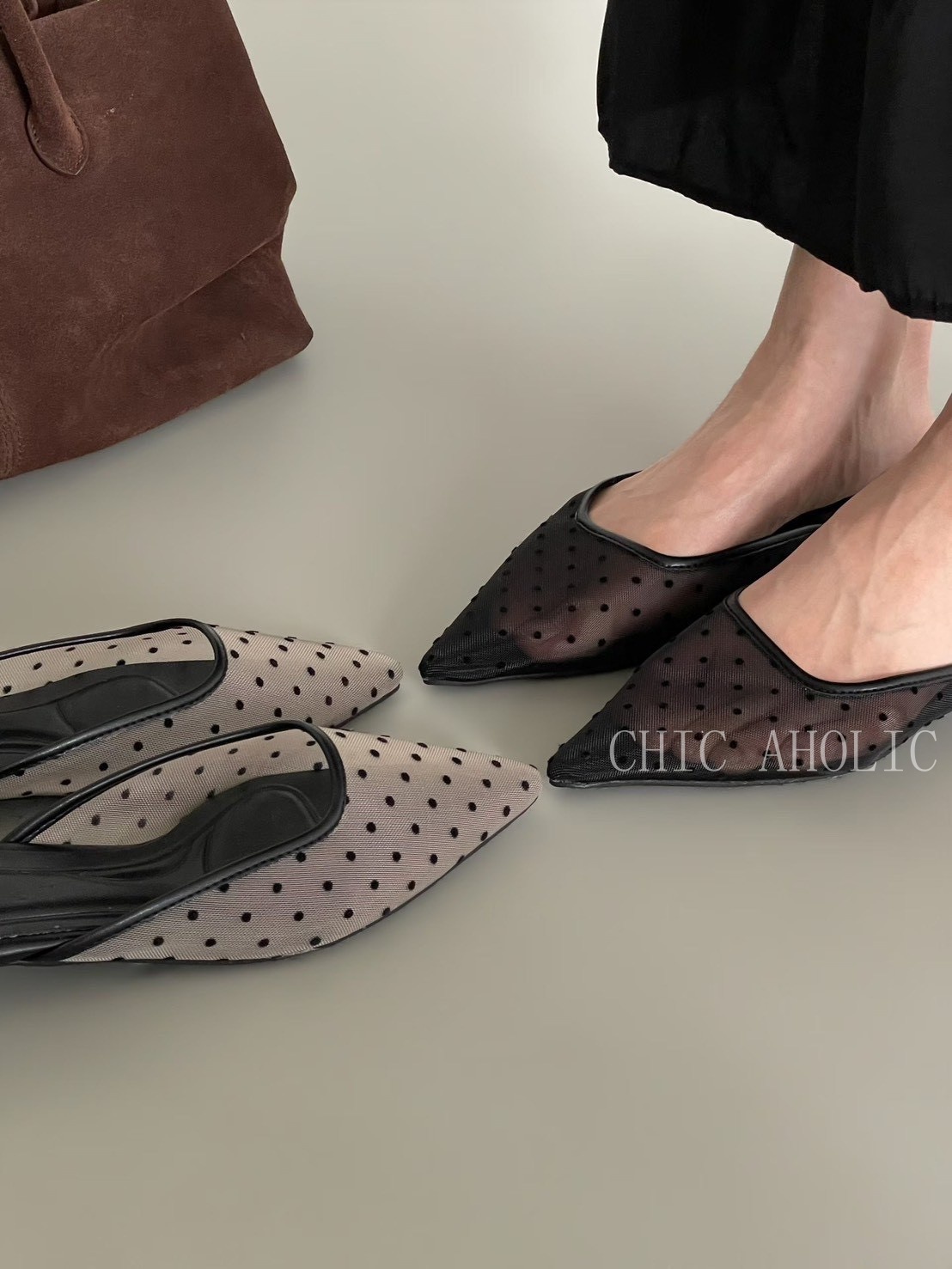 MY58點點尖頭沙平底鞋