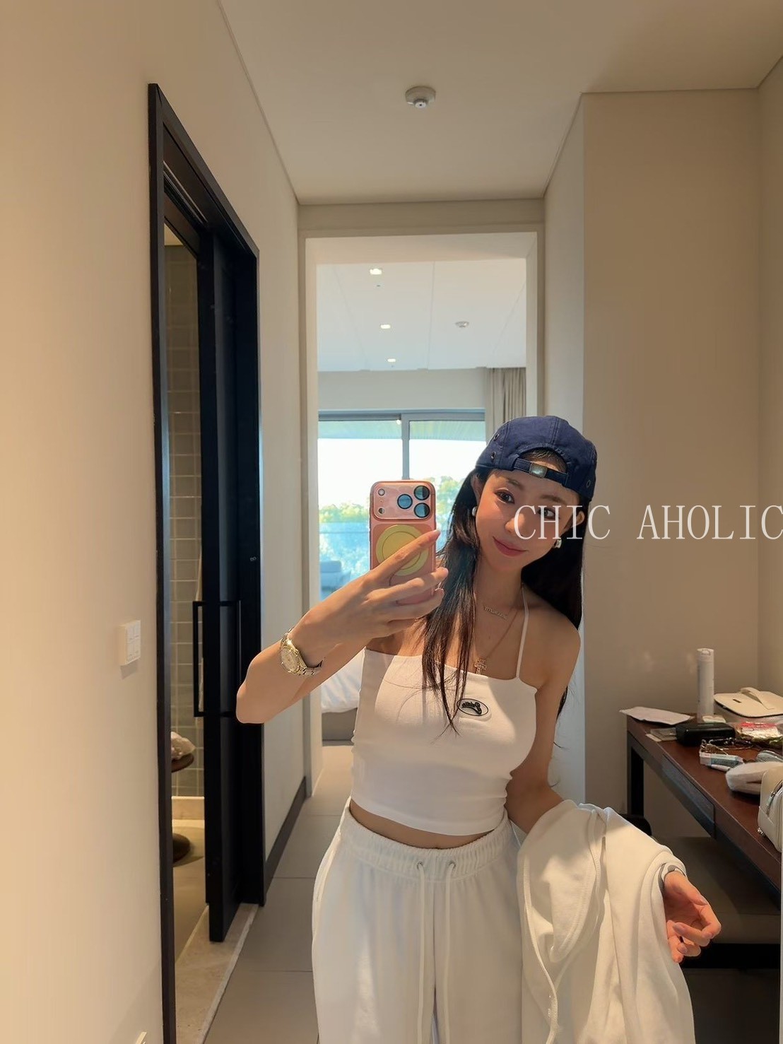 圓字母log bra上衣