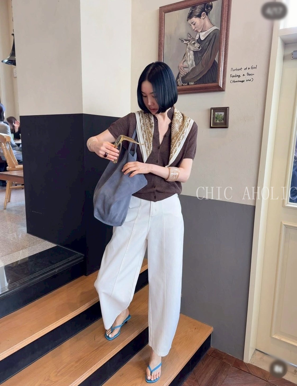 RY54切37分線彎刀褲