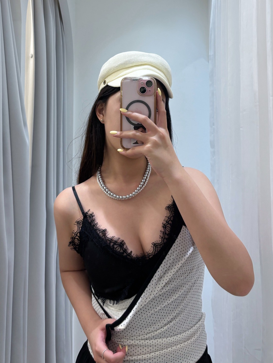 緞面美胸羽毛蕾絲BRA TOP