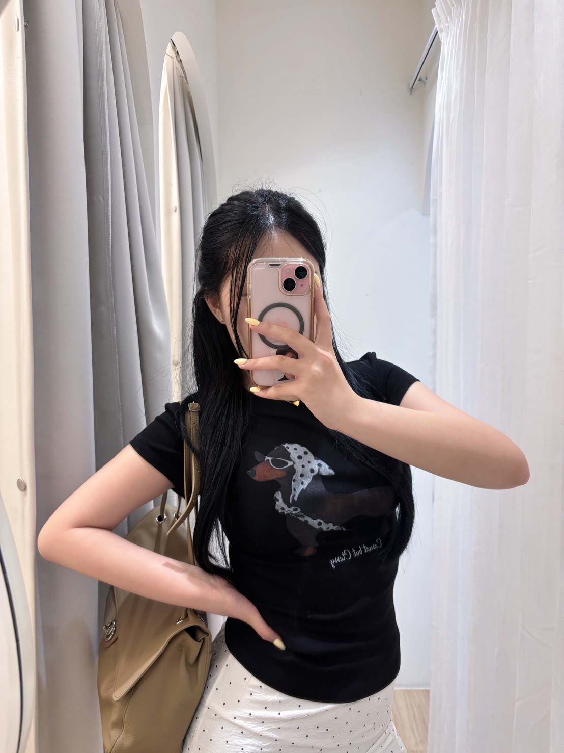 KY34絲巾臘腸狗腰身上衣