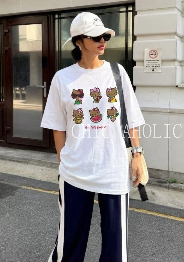 HN23六隻夏威夷kitty上衣