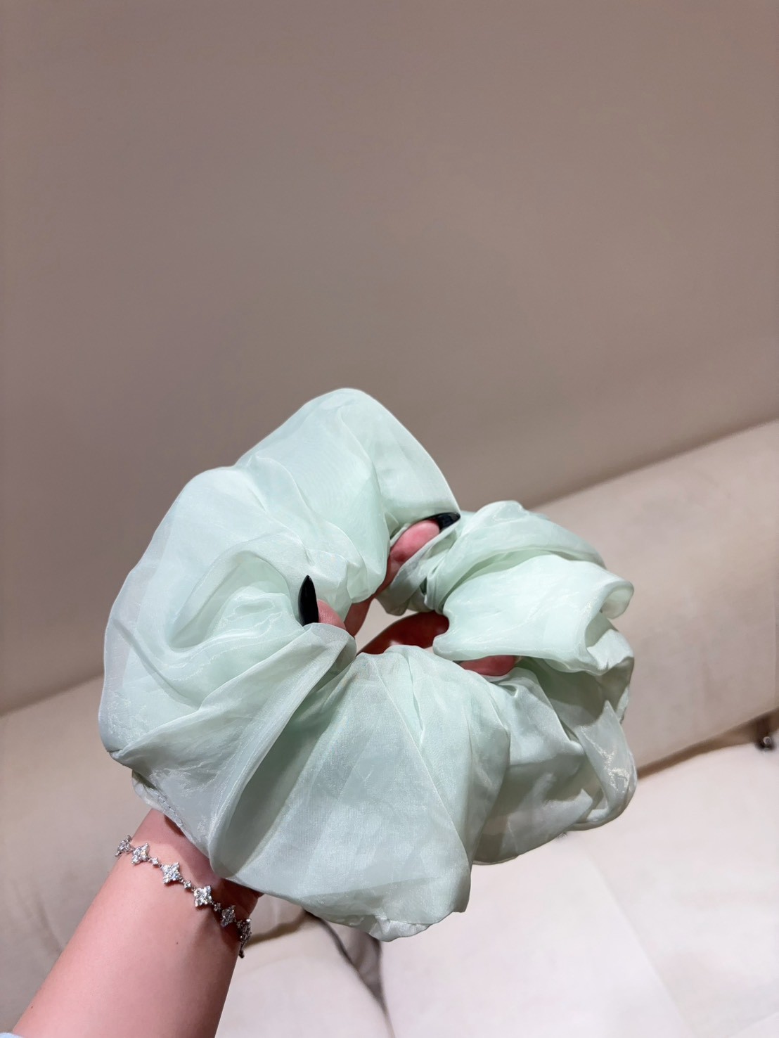 SEP57光澤針織絲綢大腸圈
