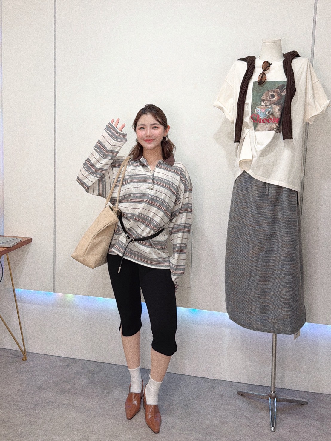 YAA32小碼女孩的8分褲