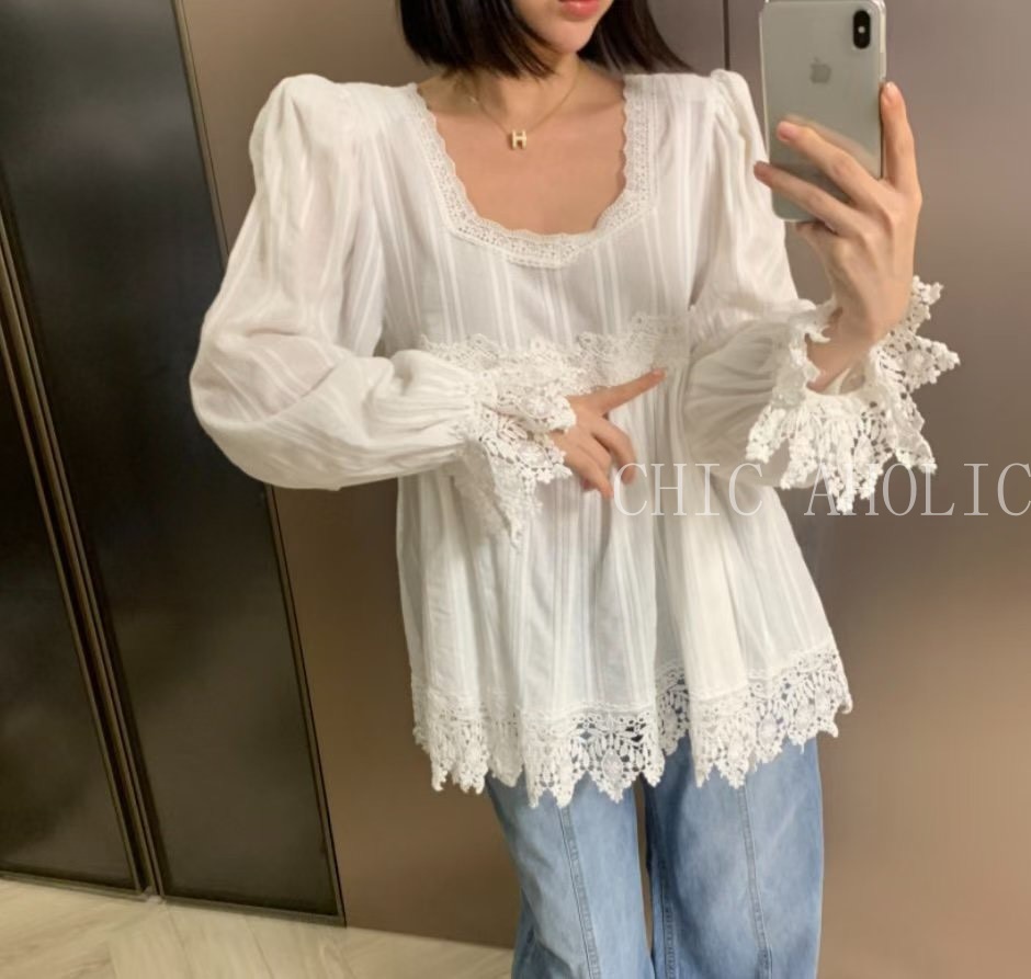 宮廷燒花縮腰上衣