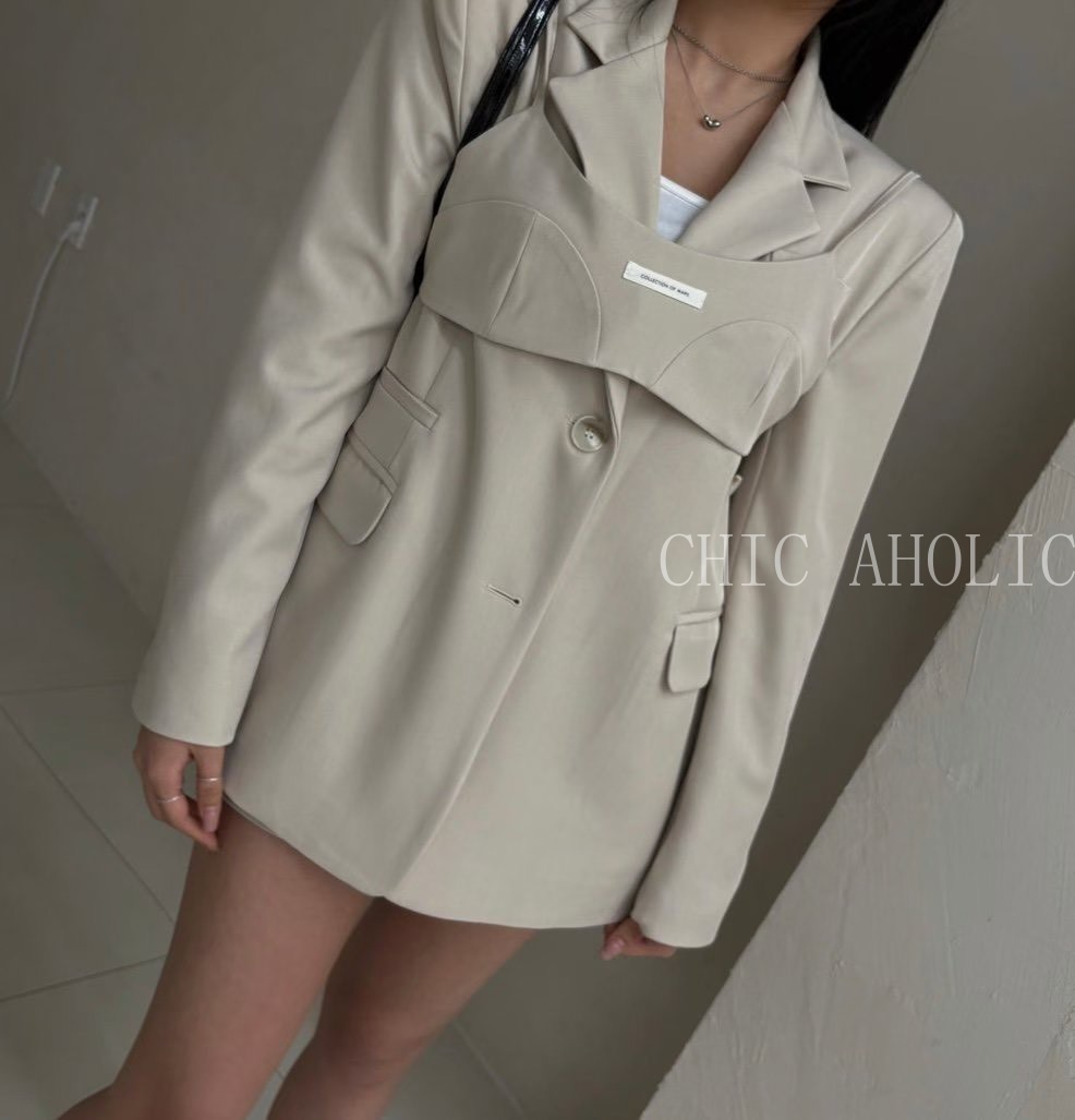 西裝字母小標背心