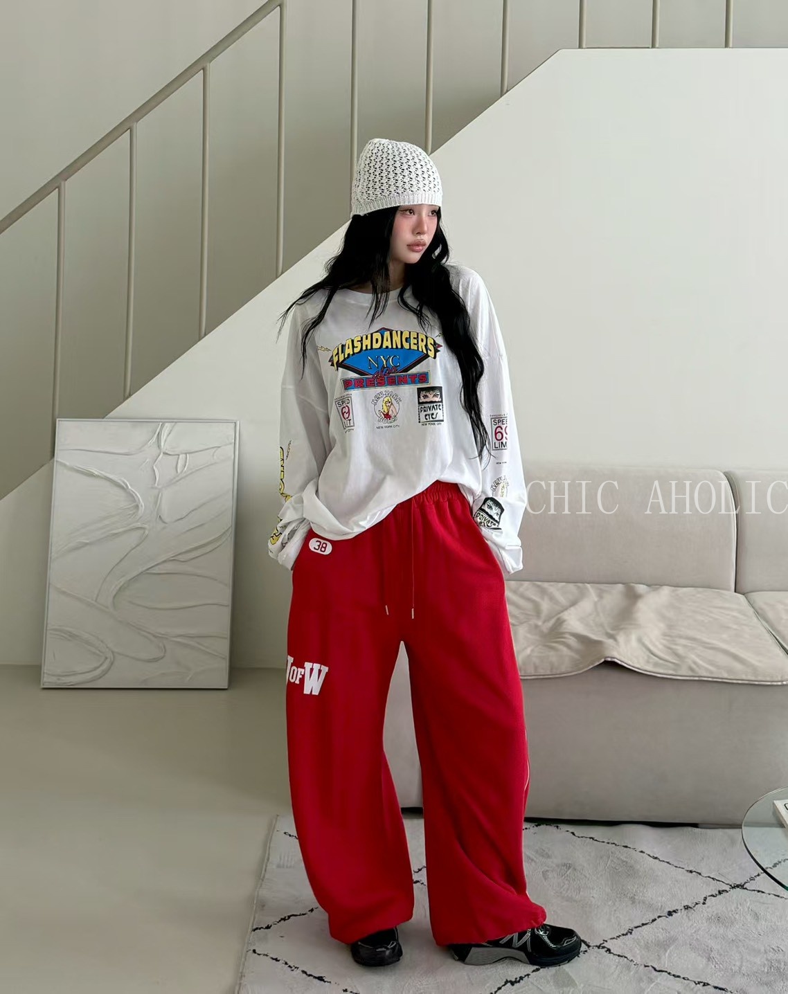 NYC美式字母印花上衣