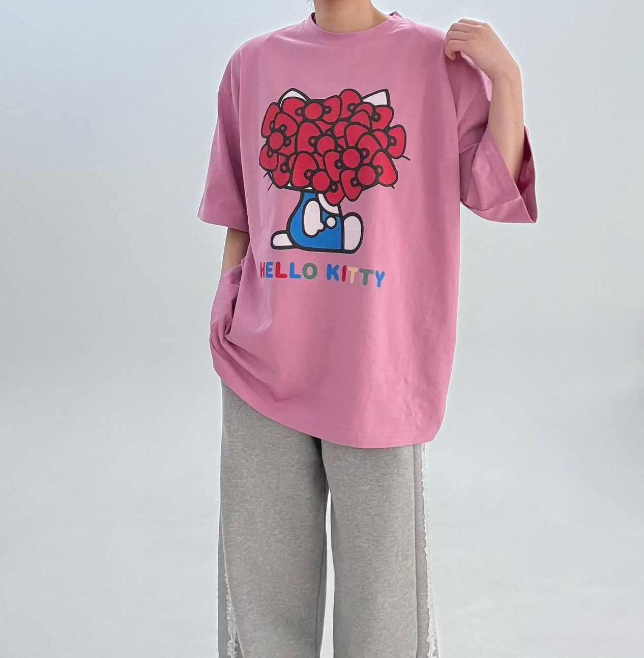 滿臉玫瑰Kitty短袖TEE 