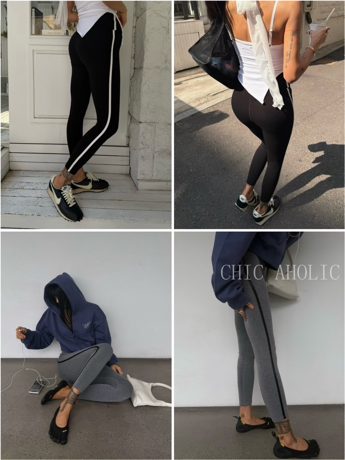 線條棉質運動褲