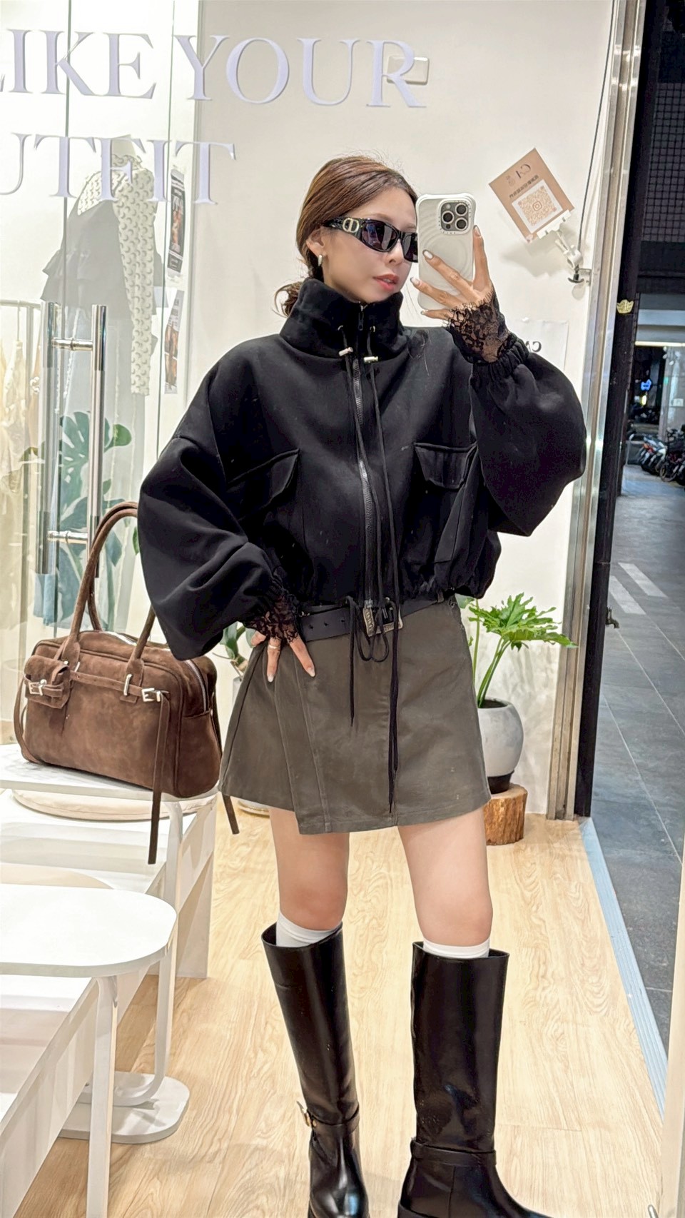 NOV29抽繩大口袋飛鼠外套