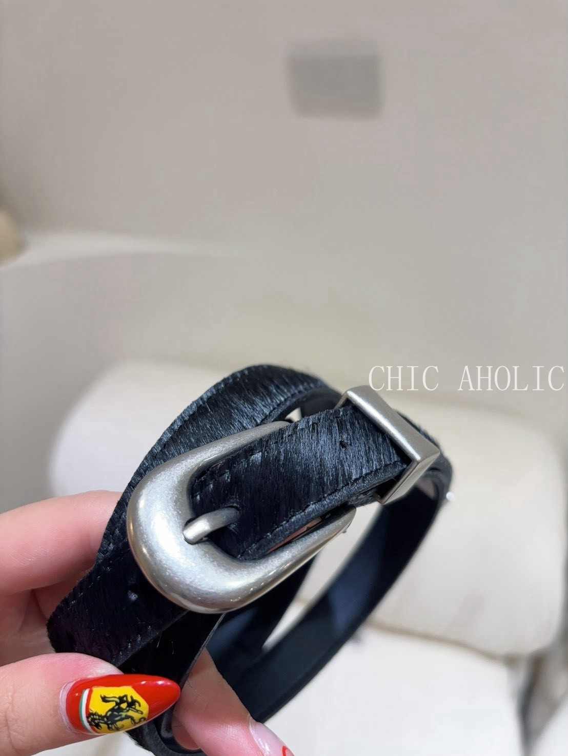 YAA191.5cm銀頭長型真皮皮帶